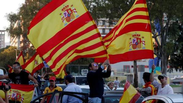 A Barcelone, les partisans de l'unité espagnole se mobilisent à nouveau