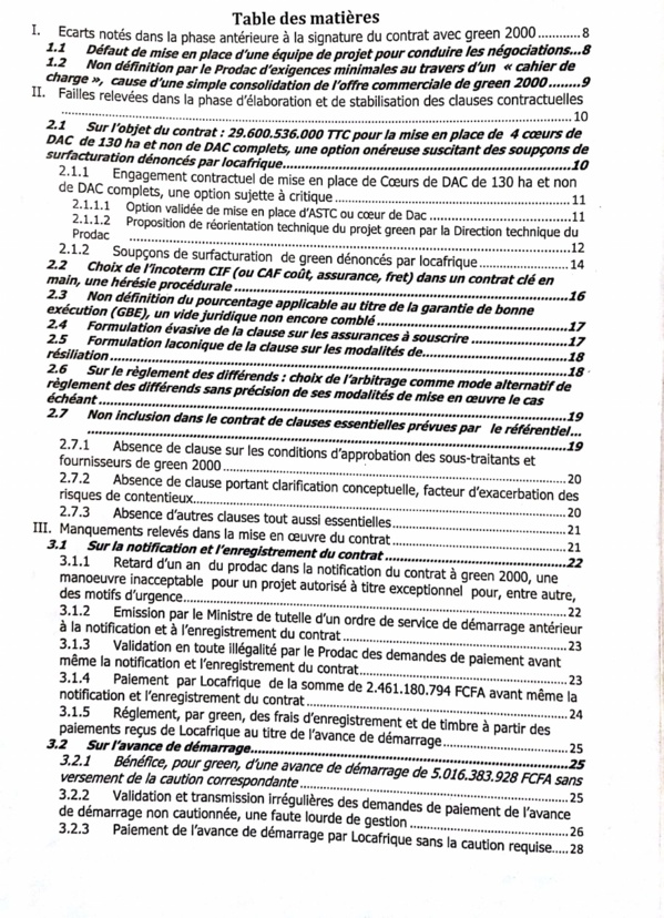 Exclusif : Rapport complet de l’I.G.F. sur le PRODAC (DOCUMENTS)