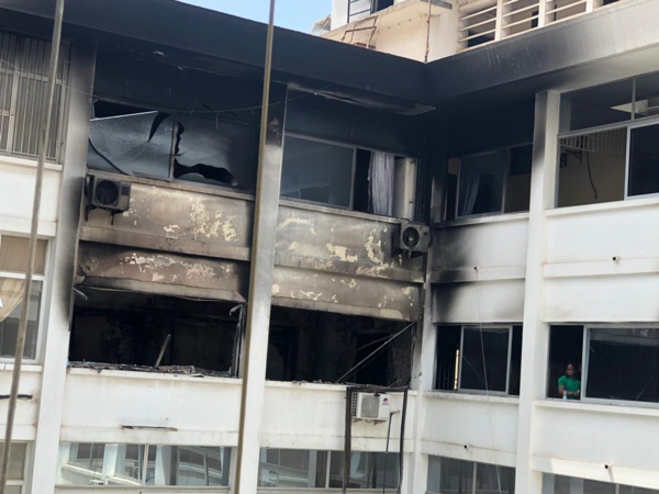 Incendie à la Direction Générale du Trésor Public de Dakar