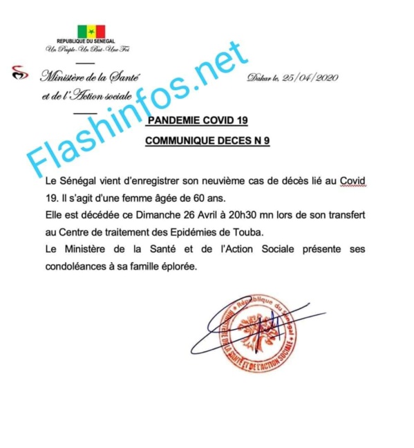 Covid-19 : Le Sénégal enregistre son 9ème décès à Touba