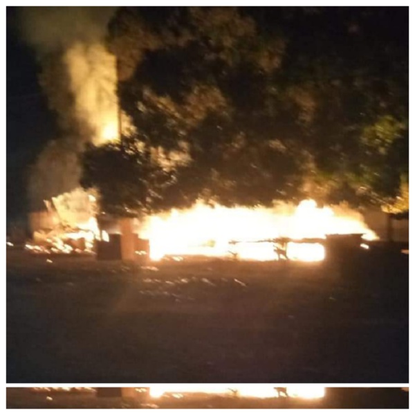 Kolda : Un violent incendie ravage un atelier de menuiserie et une case à Saré-Moussa