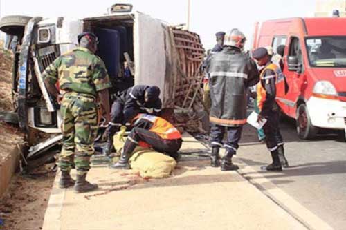 SÉDHIOU: Sept blessés dans une collision entre un véhicule de transport et un camion