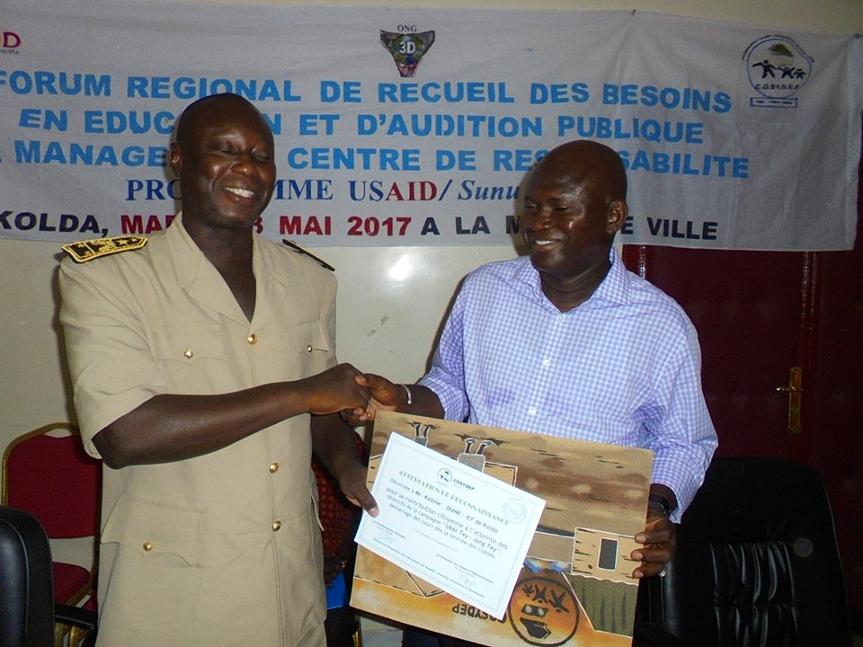Kolda : l’IEF Kabiné Diané honoré pour service rendu à l’éducation