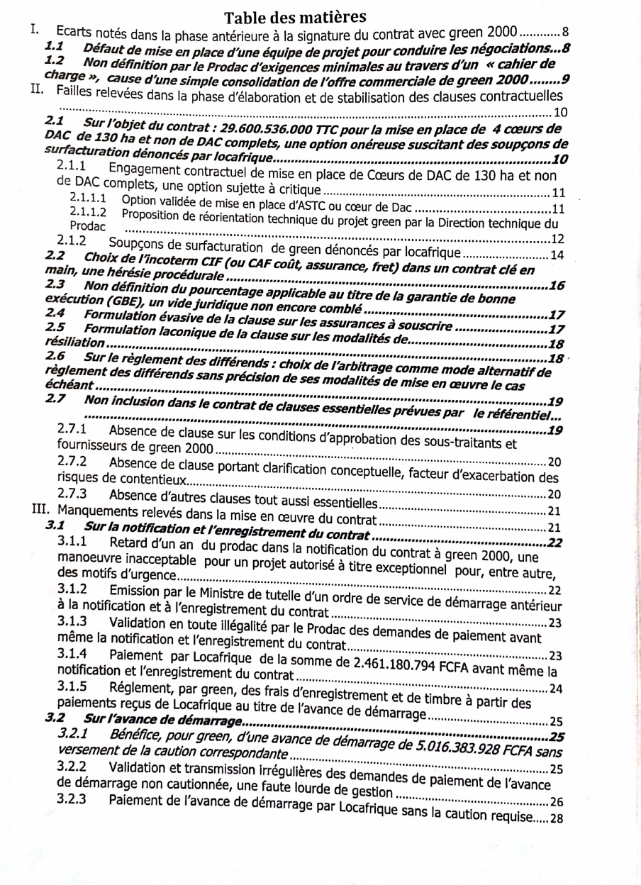 Exclusif : Rapport complet de l’I.G.F. sur le PRODAC (DOCUMENTS)