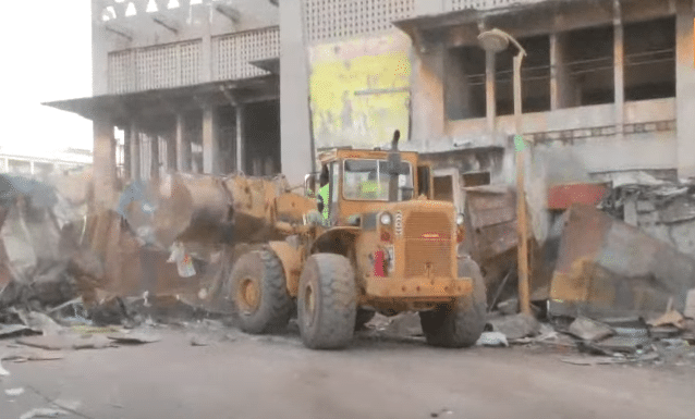 Démolition du marché Sandaga de Dakar  Démolition du marché Sandaga de Dakar