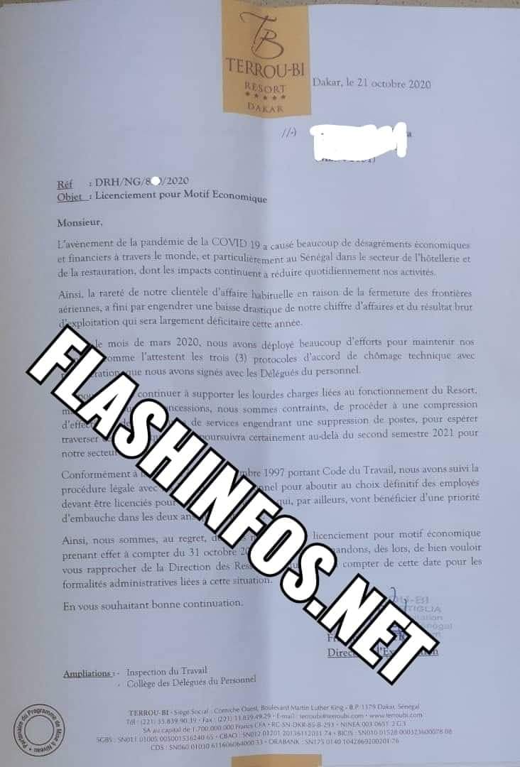 Plus de 150 travailleurs du l'hôtel Terrou--Bi licenciés 