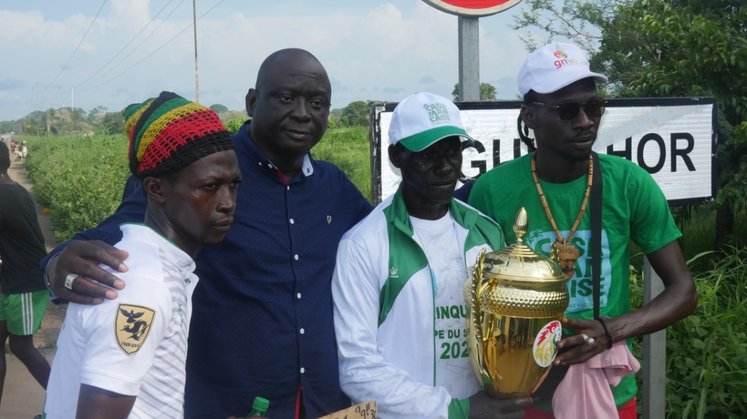 Ziguinchor :  Après 111 km de marche, Sakoudji accueilli et honoré par Seydou Sané et le Casa-Sport 