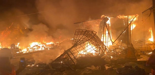 Touba : Un violent incendie au marché Ocass
