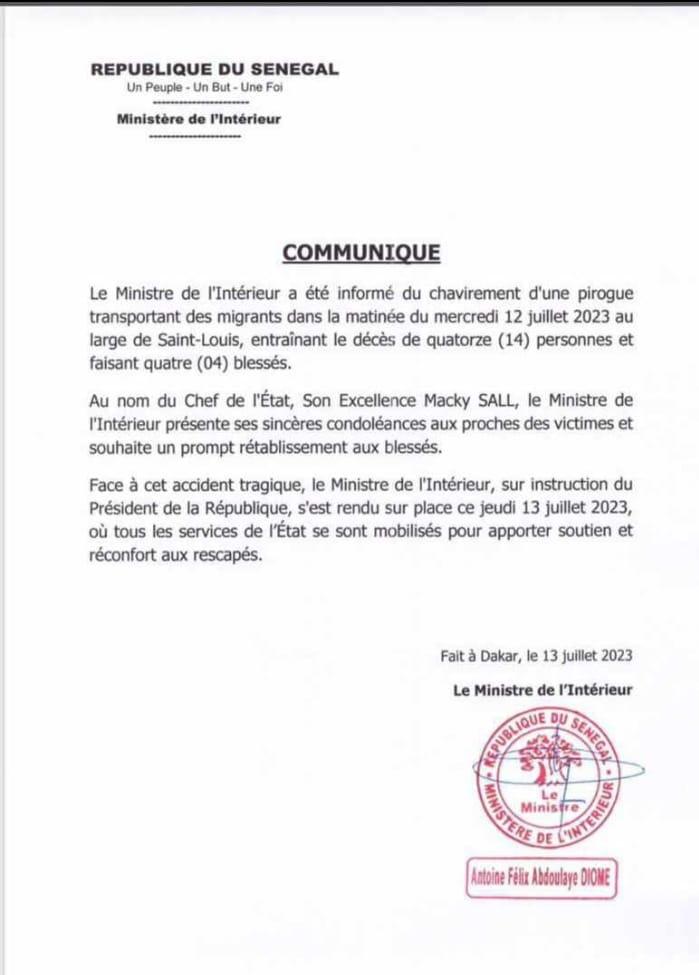 Chavirement d’une pirogue à St Louis : Le bilan s’alourdit encore...