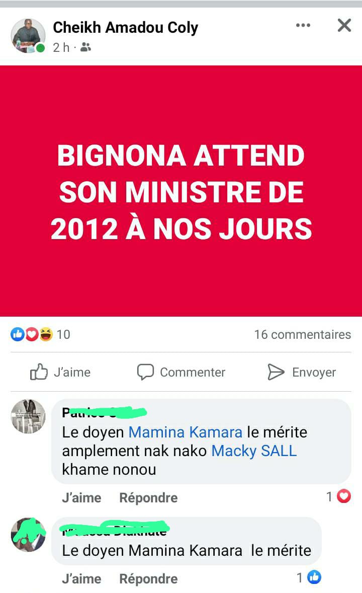 Un Ministre pour Bignona : Les internautes plaident pour Mamina Kamara...