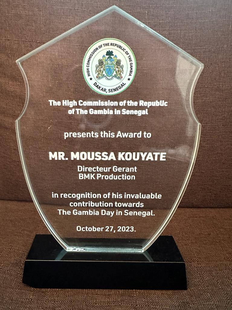 Award : Le promoteur culturel Moussa Kouyaté honoré par la Gambie