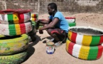 Ziguinchor : Le jeune Chérif Diémé s'active dans le recyclage de pneu (Photos) 