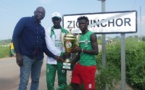 Ziguinchor :  Après 111 km de marche, Sakoudji accueilli et honoré par Seydou Sané et le Casa-Sport 