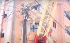 Ouakam : Une grue s’effondre sur un immeuble